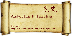 Vinkovics Krisztina névjegykártya